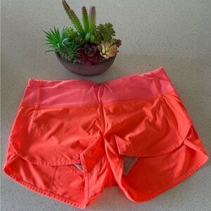 Lululemon Coral speed Shorts